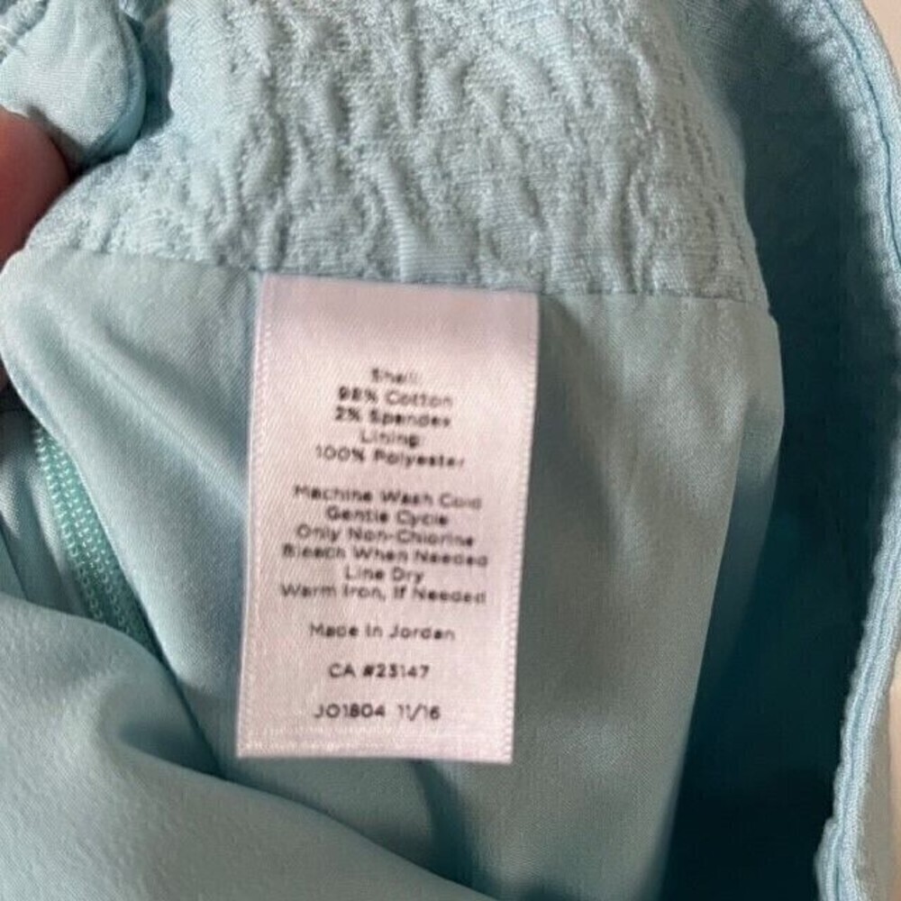 Talbots Turquoise Patterned Pixie Pants Size 14 - image 8